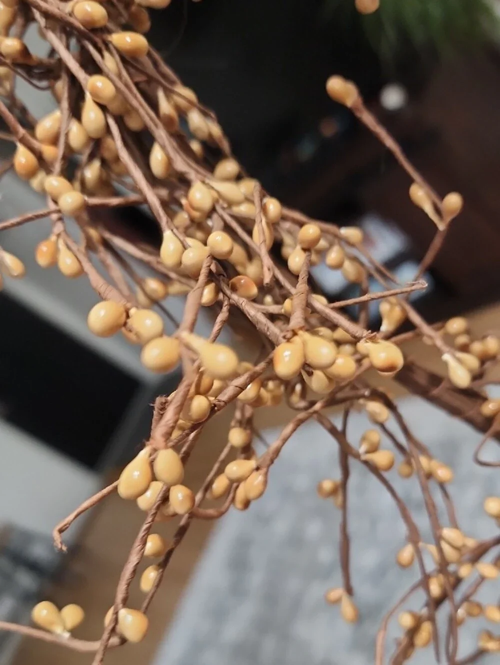 Rust Orange Berry Garland Pair - Rustic Decorative Vines